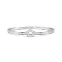 Pretty Bangles Large Star Bracelet in Silver & CZ