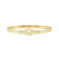 Pretty Bangles Large Star Bracelet in Gold & CZ