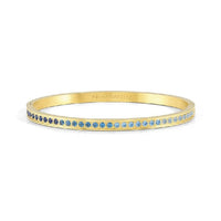 Pretty Bangles Small Bracelet in Gold & Light Blue CZ