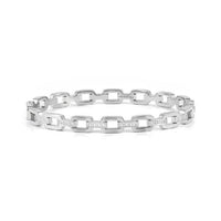 Pretty Bangles Small Chain Bracelet in Silver & CZ