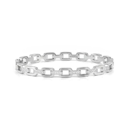 Pretty Bangles Small Chain Bracelet in Silver & CZ