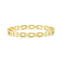Pretty Bangles Small Chain Bracelet in Gold & CZ