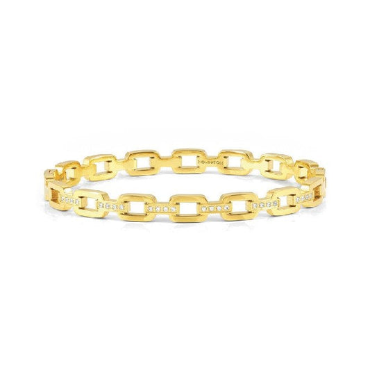 Pretty Bangles Small Chain Bracelet in Gold & CZ