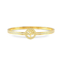 Pretty Bangles Large Tree of Life Bracelet in Gold & CZ