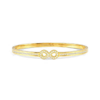 Pretty Bangles Small Infinity Bracelet in Gold & CZ