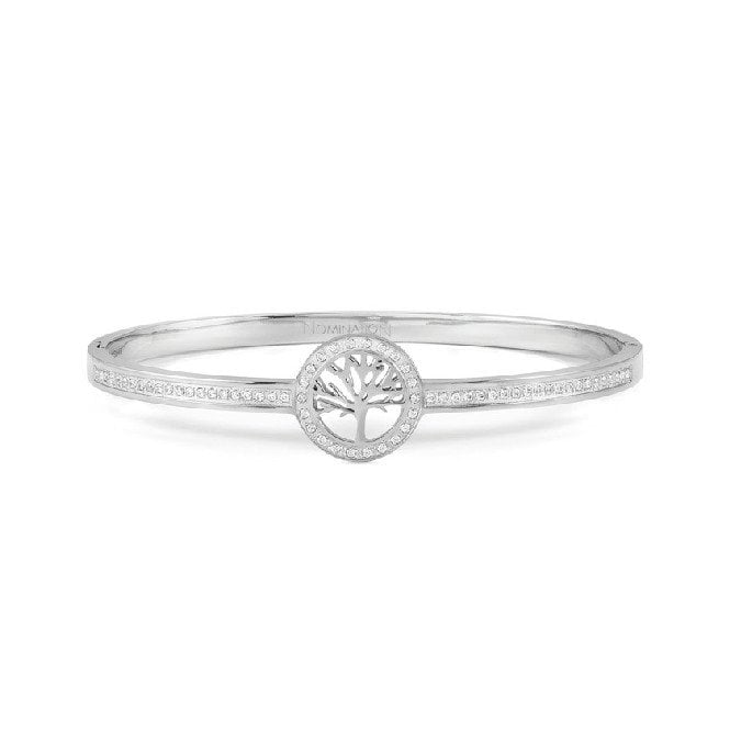 Pretty Bangles Small Tree of Life Bracelet in Silver & CZ
