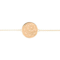 Moon & Sun Disc Bracelet in Rose Gold