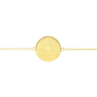 One Day at a Time Disc Bracelet in Gold
