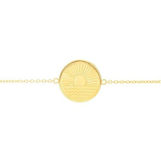 One Day at a Time Disc Bracelet in Gold
