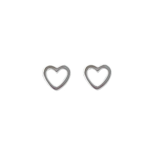 Daughter Open Hearts Earrings in Sterling Silver