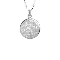 Love Mandala Disc Necklace in Sterling Silver