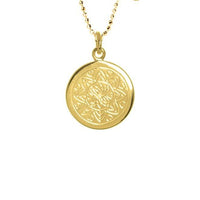Love Mandala Disc Necklace in Gold