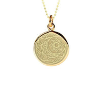 Moon & Sun Disc Necklace in Gold