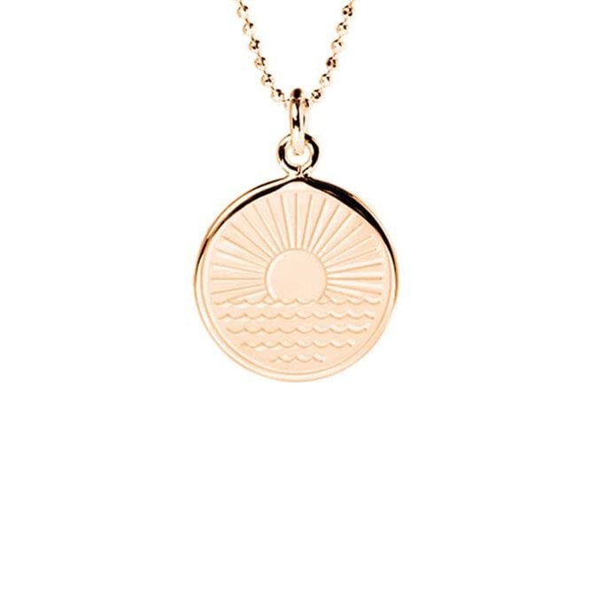 One Day at a Time Disc Necklace in Rose Gold