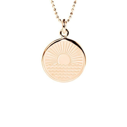 One Day at a Time Disc Necklace in Rose Gold