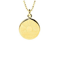 One Day at a Time Disc Necklace in Gold