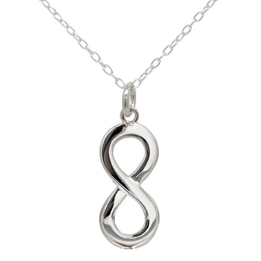 Sister Infinity Necklace in Sterling Silver