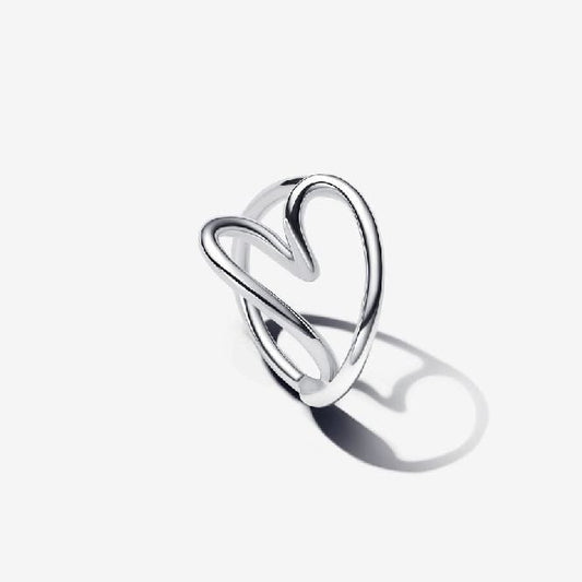 Organically Shaped Heart Ring, Size 52