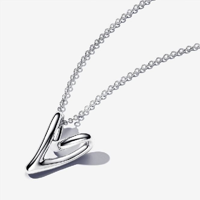 Organically Shaped Heart Pendant Necklace, 70cm
