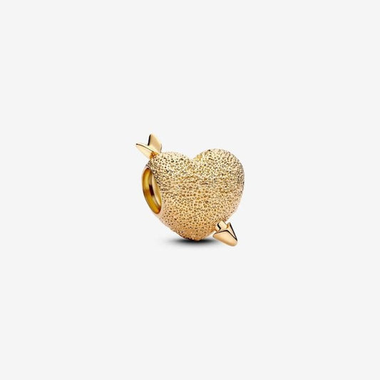 Gold Cupid Heart Charms