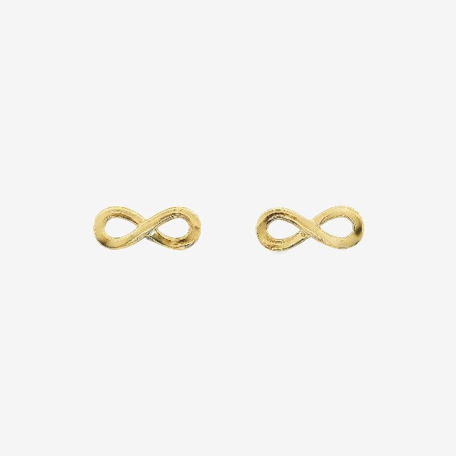 Gold Infinty Loop Stud Earrings