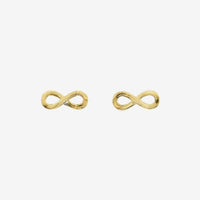 Gold Infinty Loop Stud Earrings