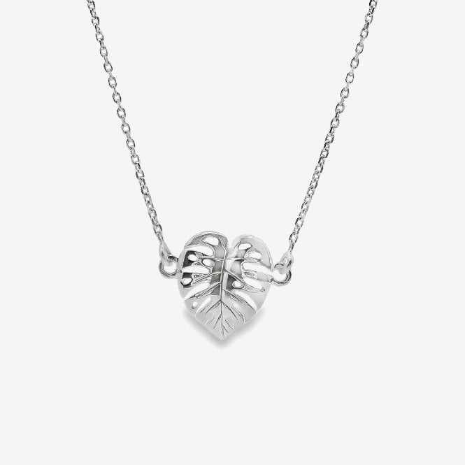 Silver Palm Leaf Necklace