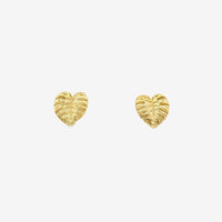 Gold Palm Leaf Stud Earrings