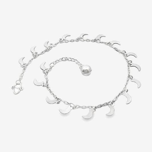 Silver Moon Anklet