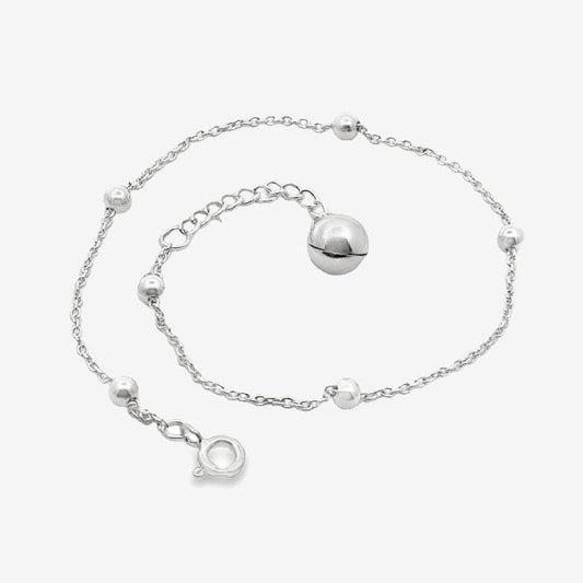 Silver Ball Anklet
