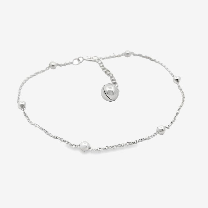 Silver Ball Anklet