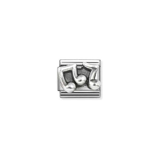 Classic Oxidised Silver Musical Notes Music Charms