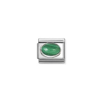 Classic Silver and Malachite Sparkly & Stones Charms