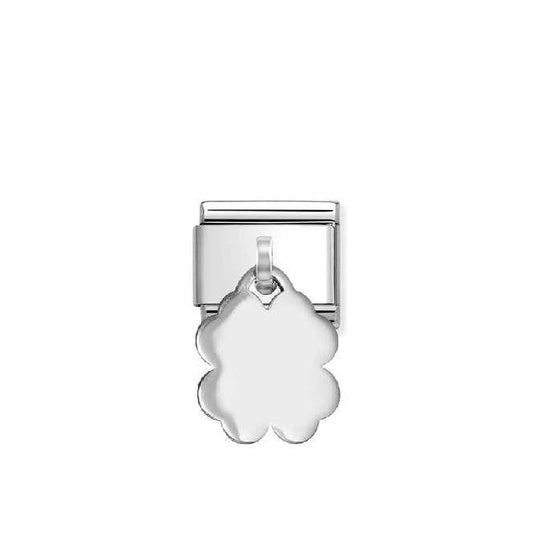 Classic Silver Four-Leaf Clover Pendant Flowers & Nature Charms