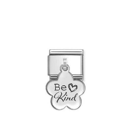 Classic Silver Engraved Be Kind Flower Flowers & Nature Charms