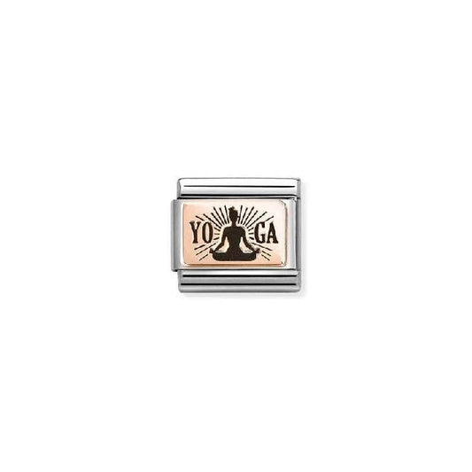 Classic Rose Gold Yoga Meditation Sports & Hobbies Charms