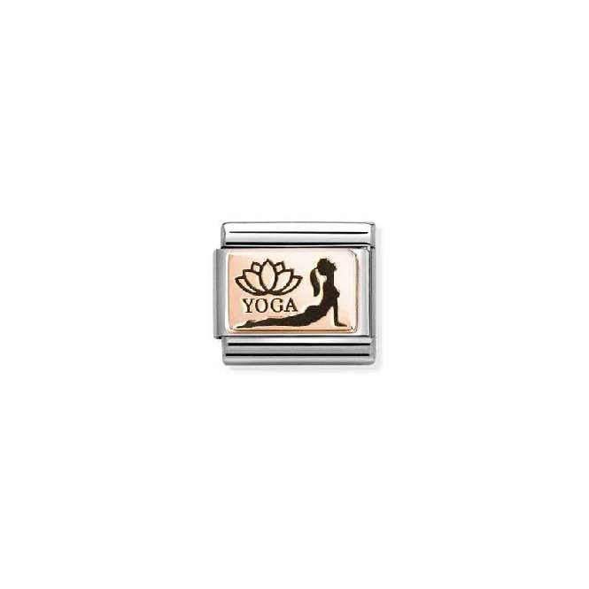 Classic Rose Gold Yoga Profile Sports & Hobbies Charms