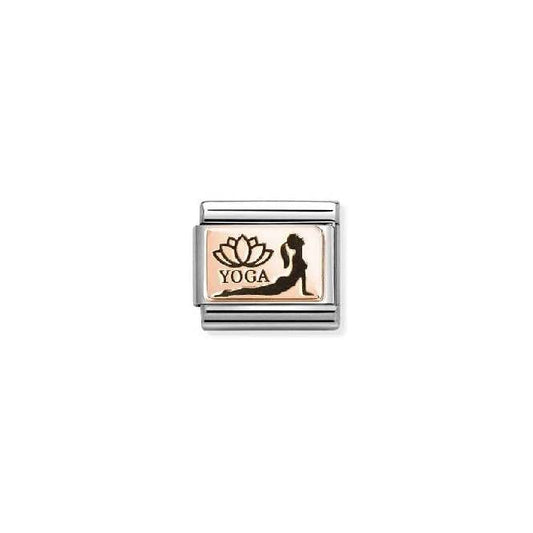 Classic Rose Gold Yoga Profile Sports & Hobbies Charms