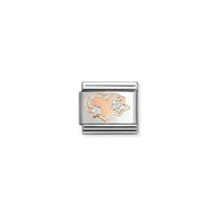Classic Rose Gold and Enamel Silver Glitter Star Heart Love & Hearts Charms