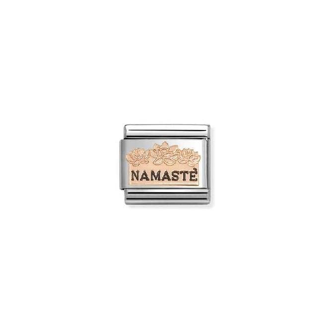 Classic Rose Gold and Enamel Namaste Faith & Religion Charms