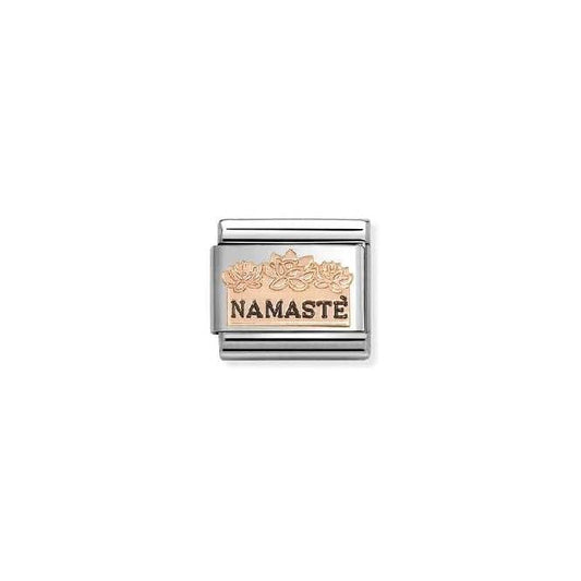 Classic Rose Gold and Enamel Namaste Faith & Religion Charms