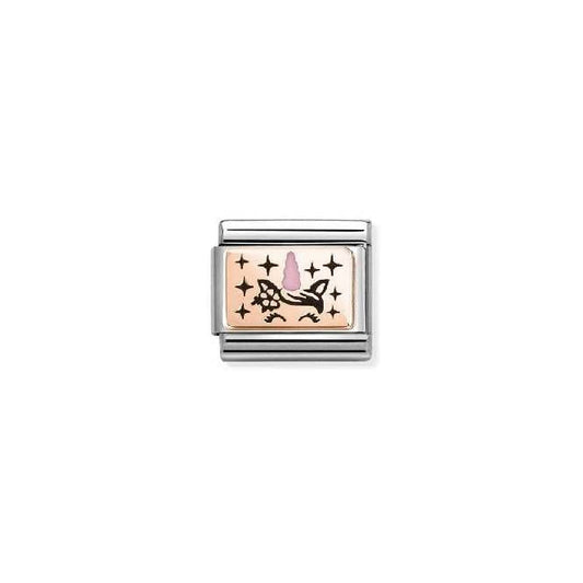 Classic Rose Gold and Enamel Pink Unicorn Fairytale & Fantasy Charms
