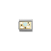 Classic Gold and Enamel Blue Hot Air Balloon Friends & Family Charms