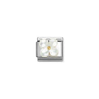 Classic Gold and White Mother Of Pearl Flower Flowers & Nature Charms