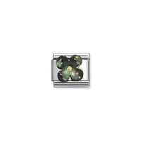 Classic Gold and Black Mother Of Pearl Flower Flowers & Nature Charms