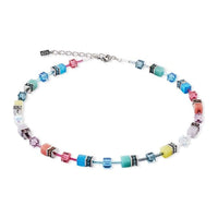 GeoCUBE Iconic Necklace in Silver & Magic Multicolours