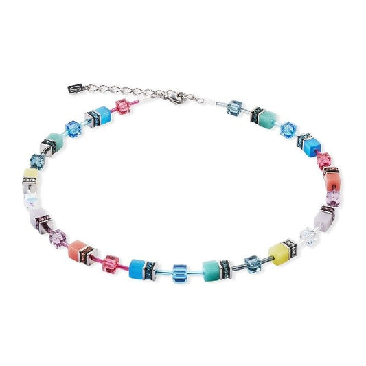 GeoCUBE Iconic Necklace in Silver & Magic Multicolours