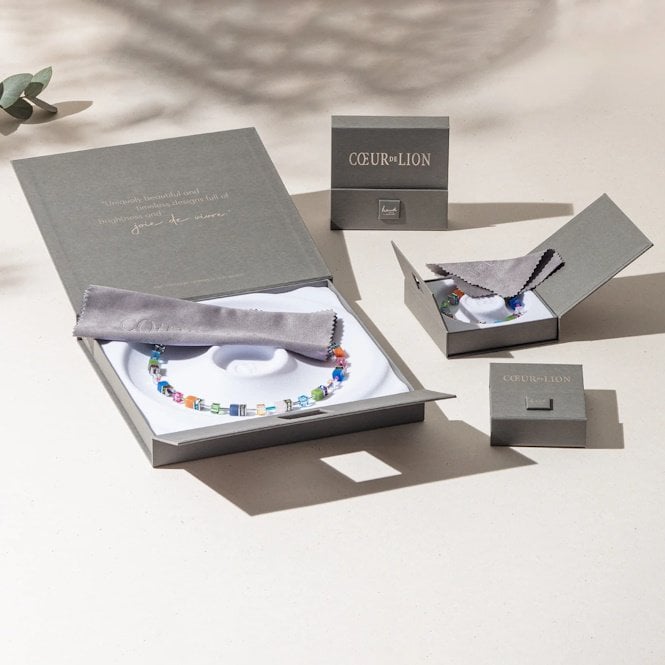 GeoCUBE Iconic Necklace in Silver & Magic Multicolours