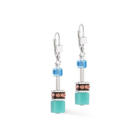 GeoCUBE Iconic Earrings in Silver & Magic Multicolours