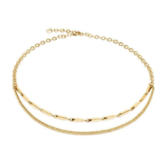 Twisted Layers Necklace in Gold
